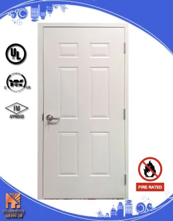 WHI listelenen 6 panel kabartmalı içi boş çelik yangın kapısı